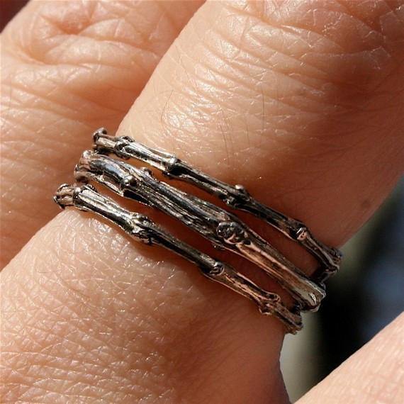 Sterling silver tree branch ring - Zulasurfing Jewelry
 - 4