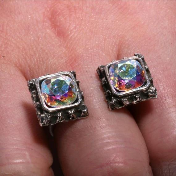 Square and Swarovski crystal ring - Zulasurfing Jewelry
 - 4