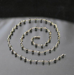 18k gold Black Diamond Bead Necklace - Zulasurfing Jewelry
 - 4