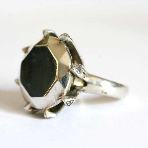 Enormous Sterling silver Diamond ring size 6 - Zulasurfing Jewelry
 - 3