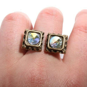 Antique style Single finger Brass swarovski crystal ring - Zulasurfing Jewelry
 - 3