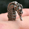 Seahorse ring Sterling Silver with Diamonds eyes - Zulasurfing Jewelry
 - 6