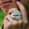 Manta Ray Sterling Silver Adjustable ring - Zulasurfing Jewelry
 - 1