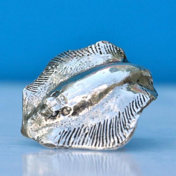 Manta Ray Sterling Silver Adjustable ring - Zulasurfing Jewelry
 - 2