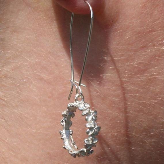 925 Sterling Silver plumeria flower Earrings - Zulasurfing Jewelry
 - 1