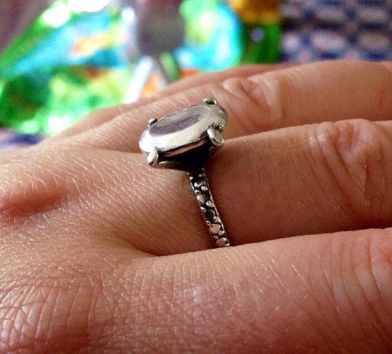 Sterling silver diamond all silver ring size 6 - Zulasurfing Jewelry
 - 2
