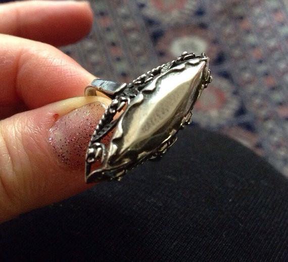 Sterling silver vintage style solid silver ring size 6 - Zulasurfing Jewelry
 - 3