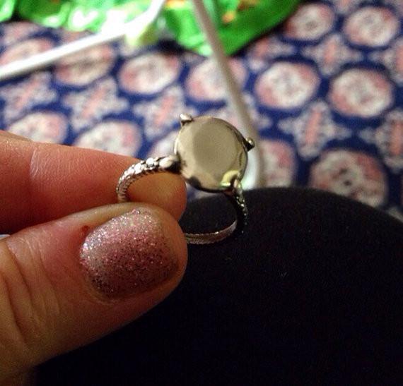Sterling silver diamond all silver ring size 6 - Zulasurfing Jewelry
 - 5