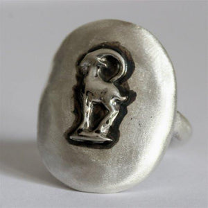 925 Sterling Silver Capricorn Zodiac Ring - Zulasurfing Jewelry
 - 1