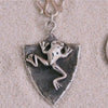 Sterling Silver Frog Shield Necklace - Zulasurfing Jewelry
 - 1