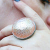 Huge hand made Sterling silver ring size 6 with Dichroic Glass - Zulasurfing Jewelry
 - 4