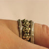 Silver Daisy and Branch Stack Ring Set - Zulasurfing Jewelry
 - 2