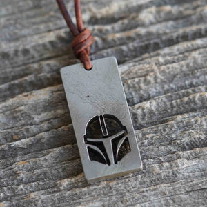 Mandalorian Helmet Necklace star wars Jewelry Mando beskar