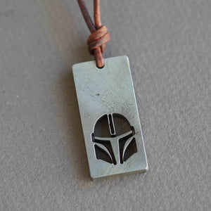 Mandalorian Helmet Necklace star wars Jewelry Mando beskar