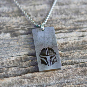 Mandalorian Helmet Necklace star wars Jewelry Mando beskar