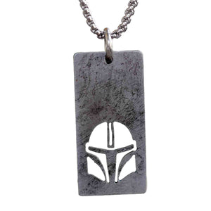 Mandalorian Helmet Necklace star wars Jewelry Mando beskar