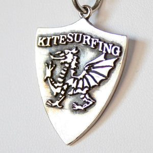Kitesurfing Necklace with fire dragon shield Pendant - Zulasurfing Jewelry
 - 2