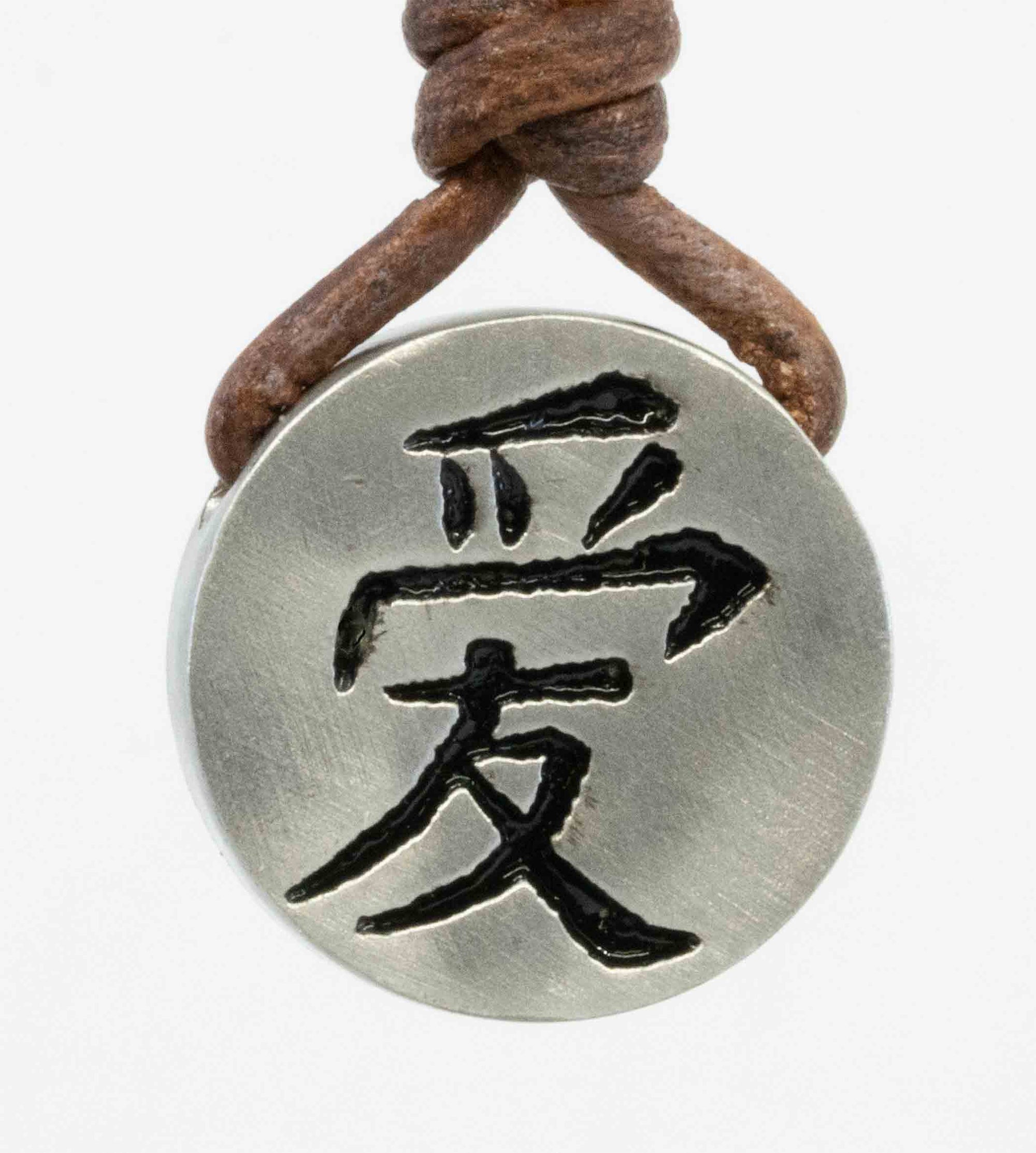 Surfer Necklace with Chinese kanji Love Symbol Pendant