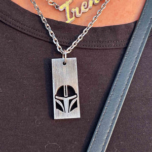 Star wars fan art Mandalorian Necklace