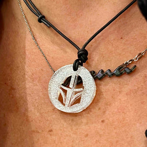 mandalorian Necklace Fused Glass Pendant