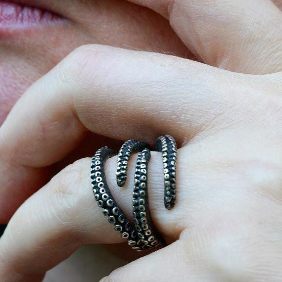 Close-up of octopus tentacle claw ring suction cup texture