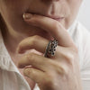 Octopus tentacle statement ring – unique ocean jewelry wedding band by Zulasurfing