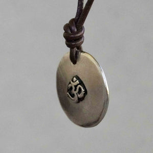 OM Pendant Yoga Jewelry Pewter Necklace