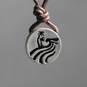 The Great Wave Surfer Necklace Minimalist Beach Jewelry