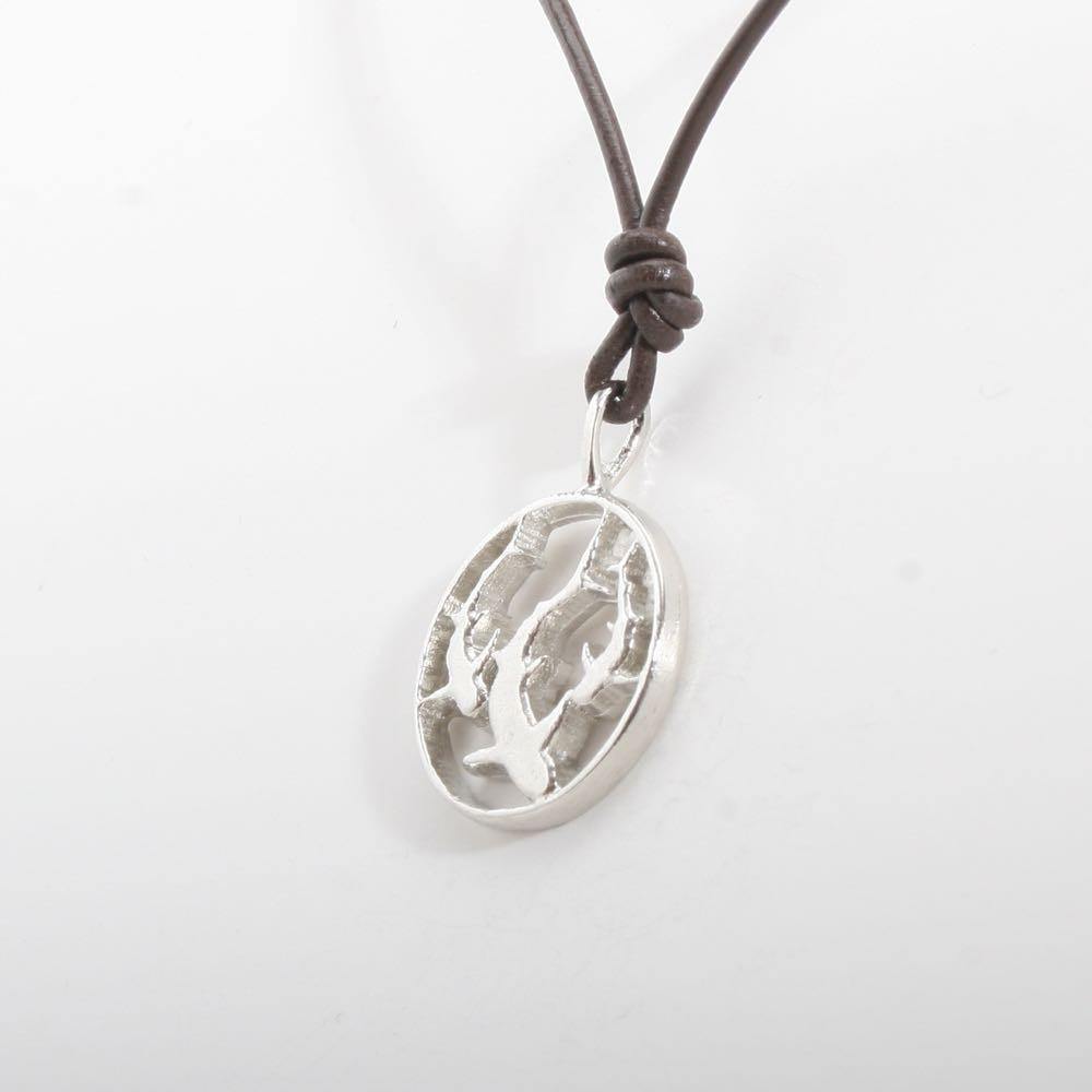 shark pewter necklace