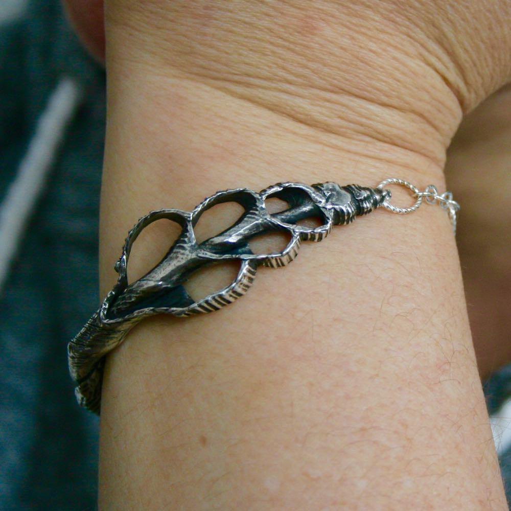 Silver shell bracelet - Zulasurfing Jewelry
 - 2