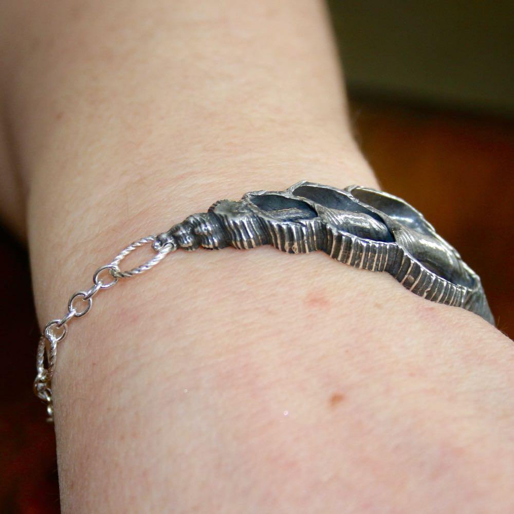 Silver shell bracelet - Zulasurfing Jewelry
 - 3