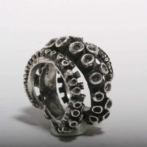 sterling silver Double Octopus ring - Zulasurfing Jewelry
 - 5